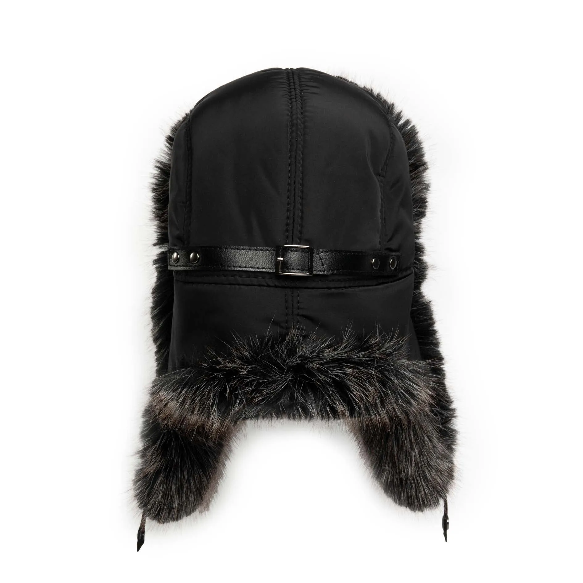 Faux Fur Aviator with Faux Leather Closure sold by Crown Cap product image thumbnail 3