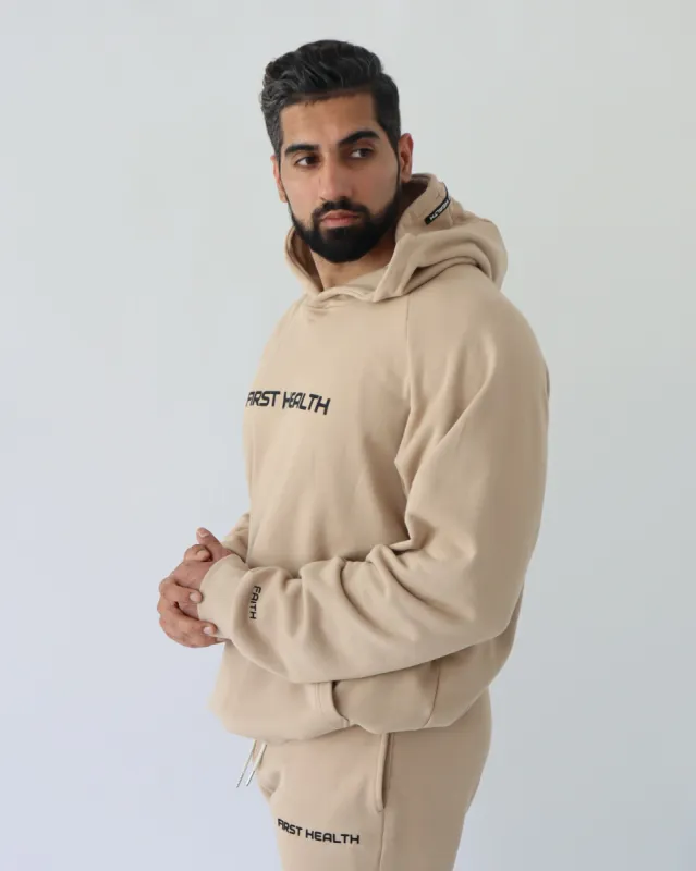 FAITH HOODIE - Cashew sold by First Health Apparel