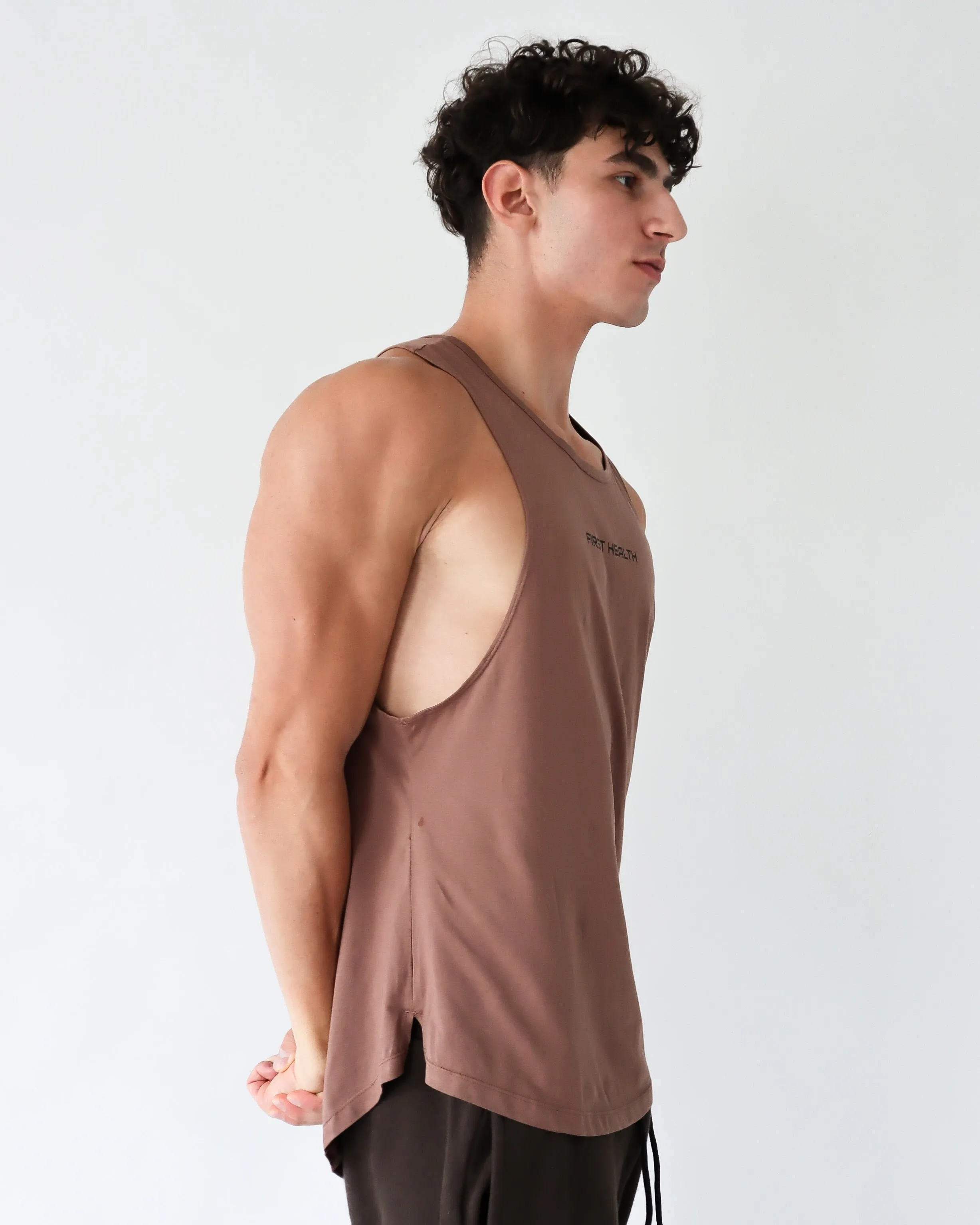 VITAL TANK TOP - Mocha sold by First Health Apparel