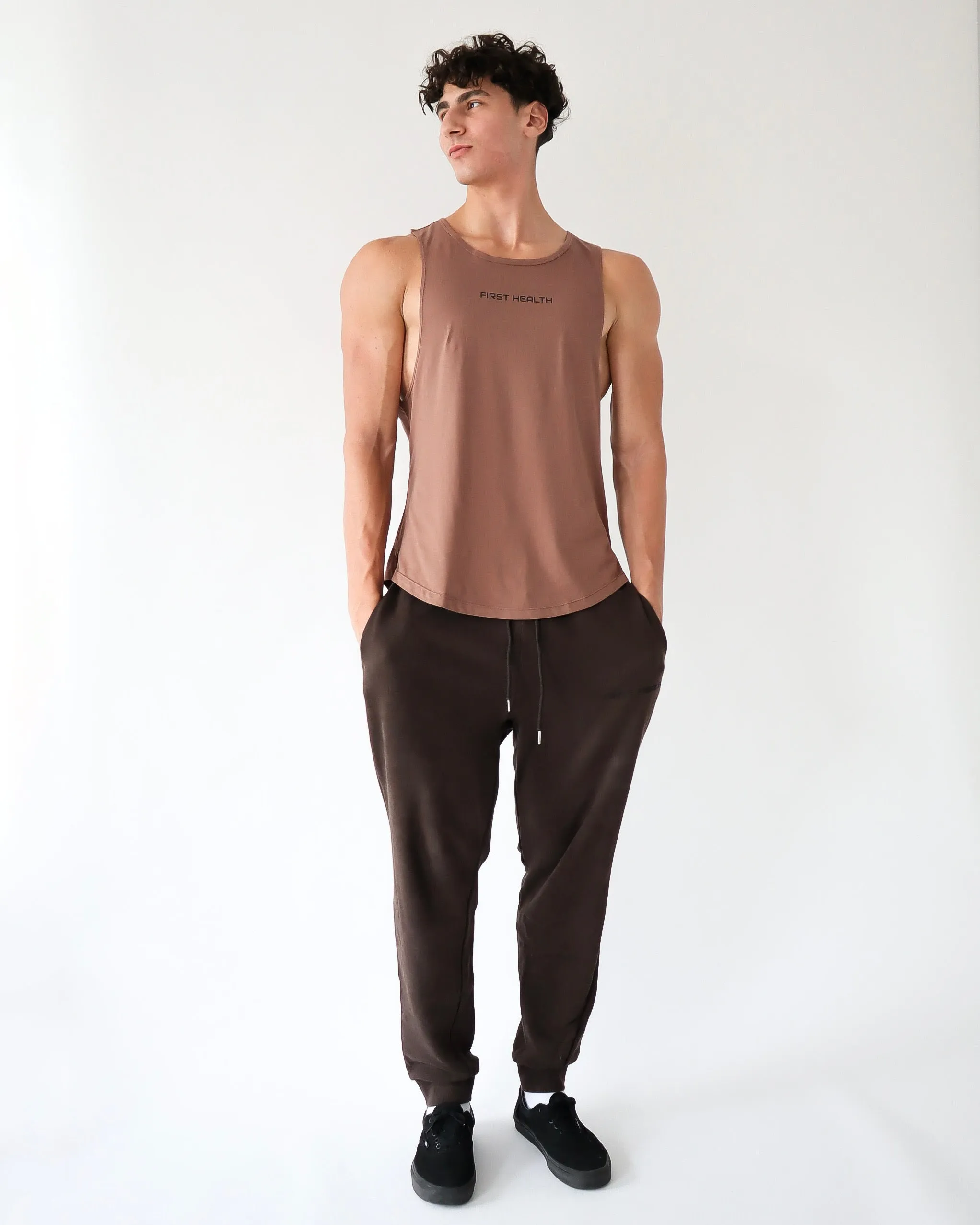 VITAL TANK TOP - Mocha sold by First Health Apparel product image thumbnail 3