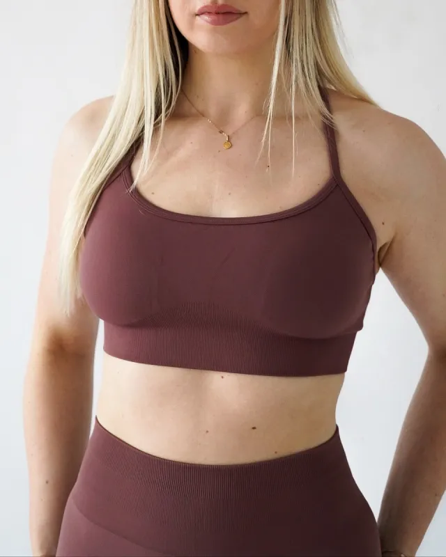 Enhance Adjustable Sports Bra - Dusty Rose sold by First Health Apparel