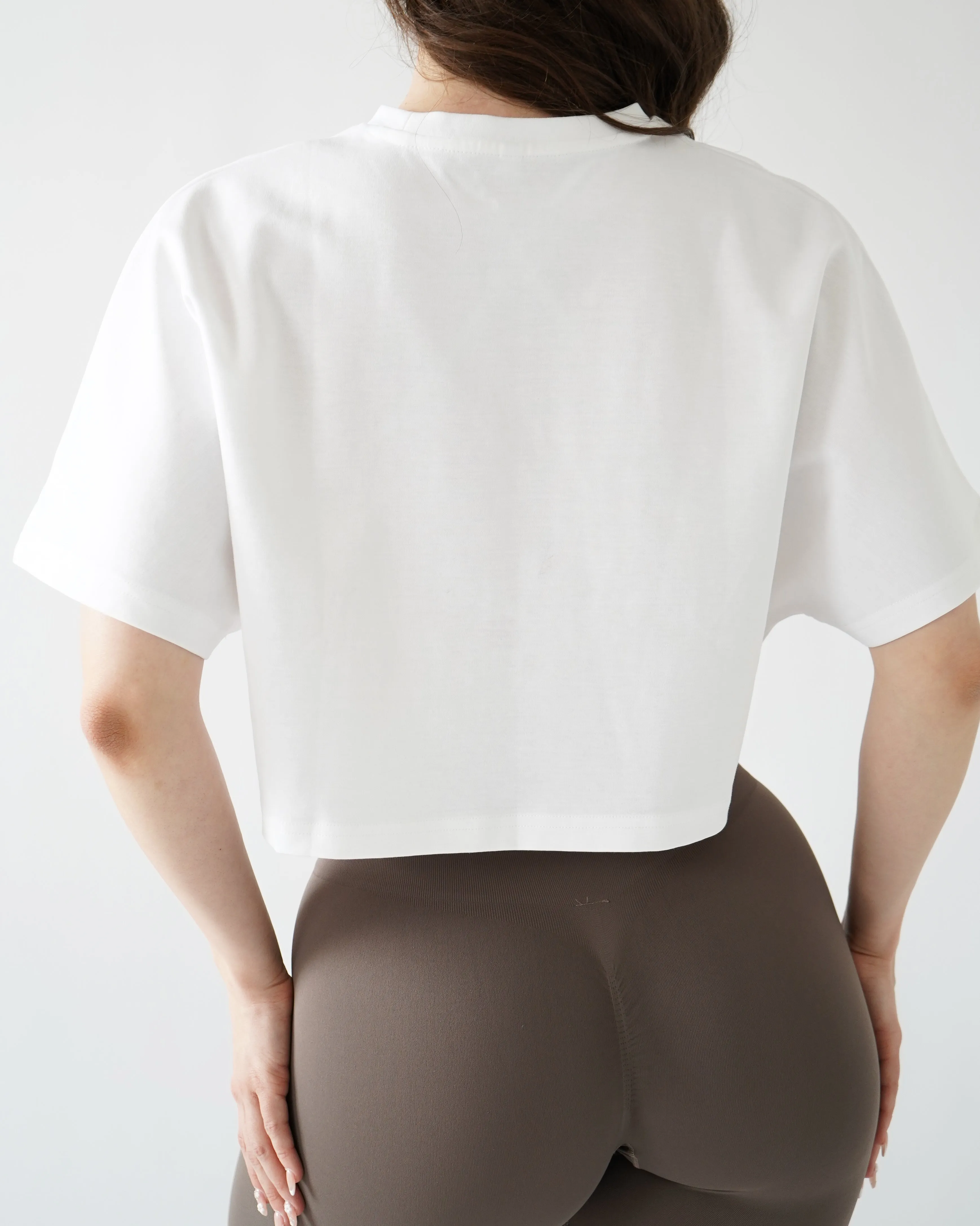 Relaxed Crop Top - White sold by First Health Apparel product image thumbnail 3