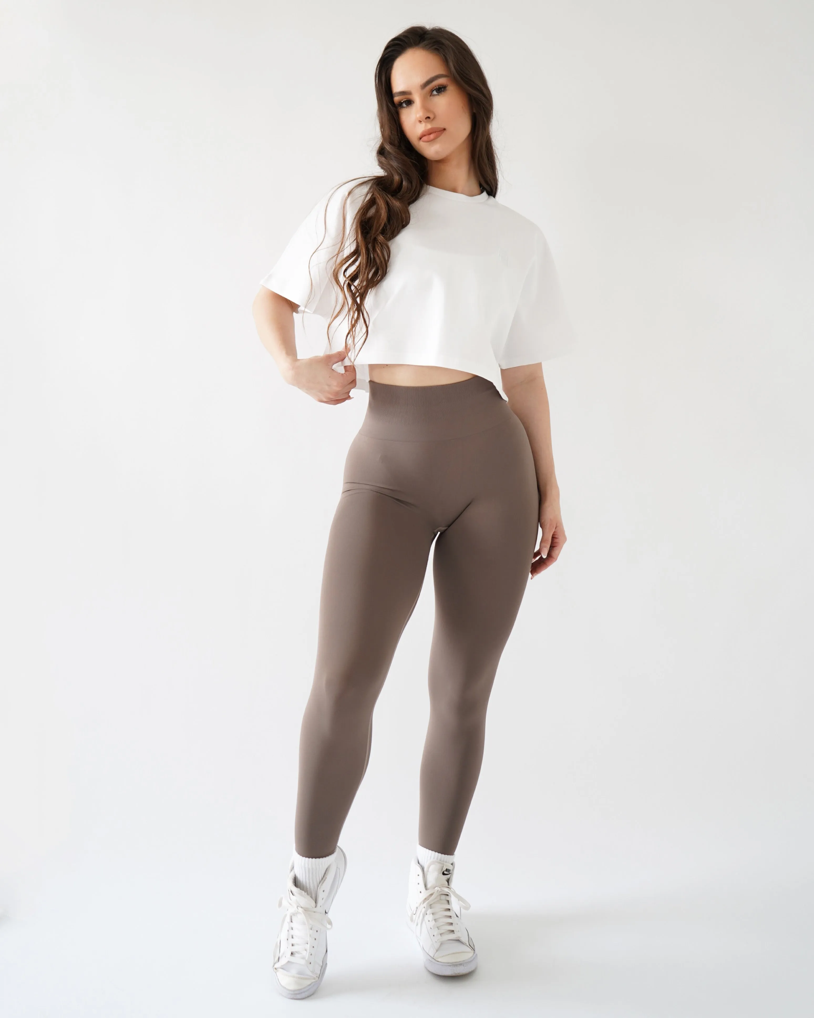Relaxed Crop Top - White sold by First Health Apparel product image thumbnail 2