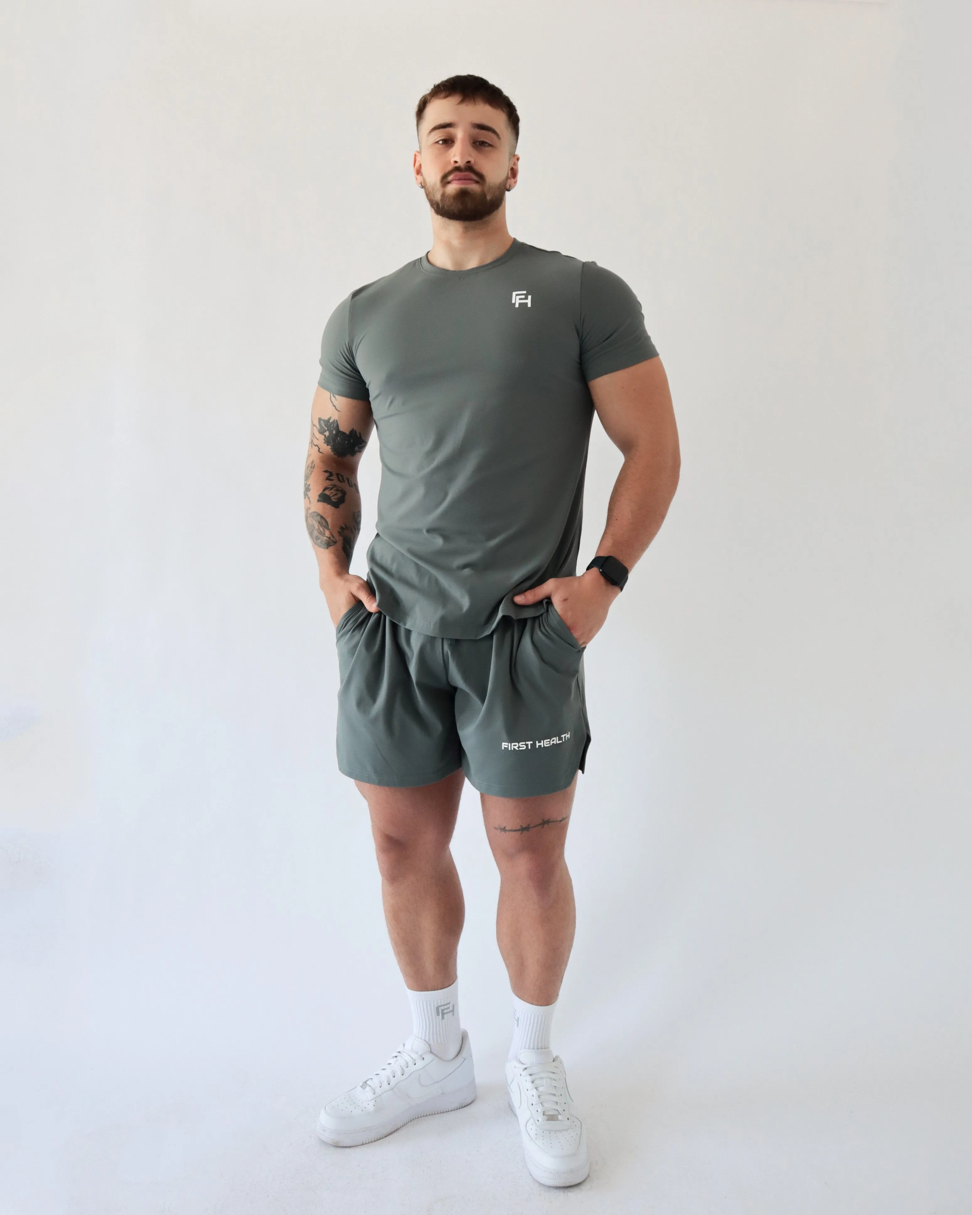 ELEVATE T-SHIRT - Shadow sold by First Health Apparel product image thumbnail 3