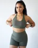 Performance Halter Top - Olive sold by First Health Apparel
