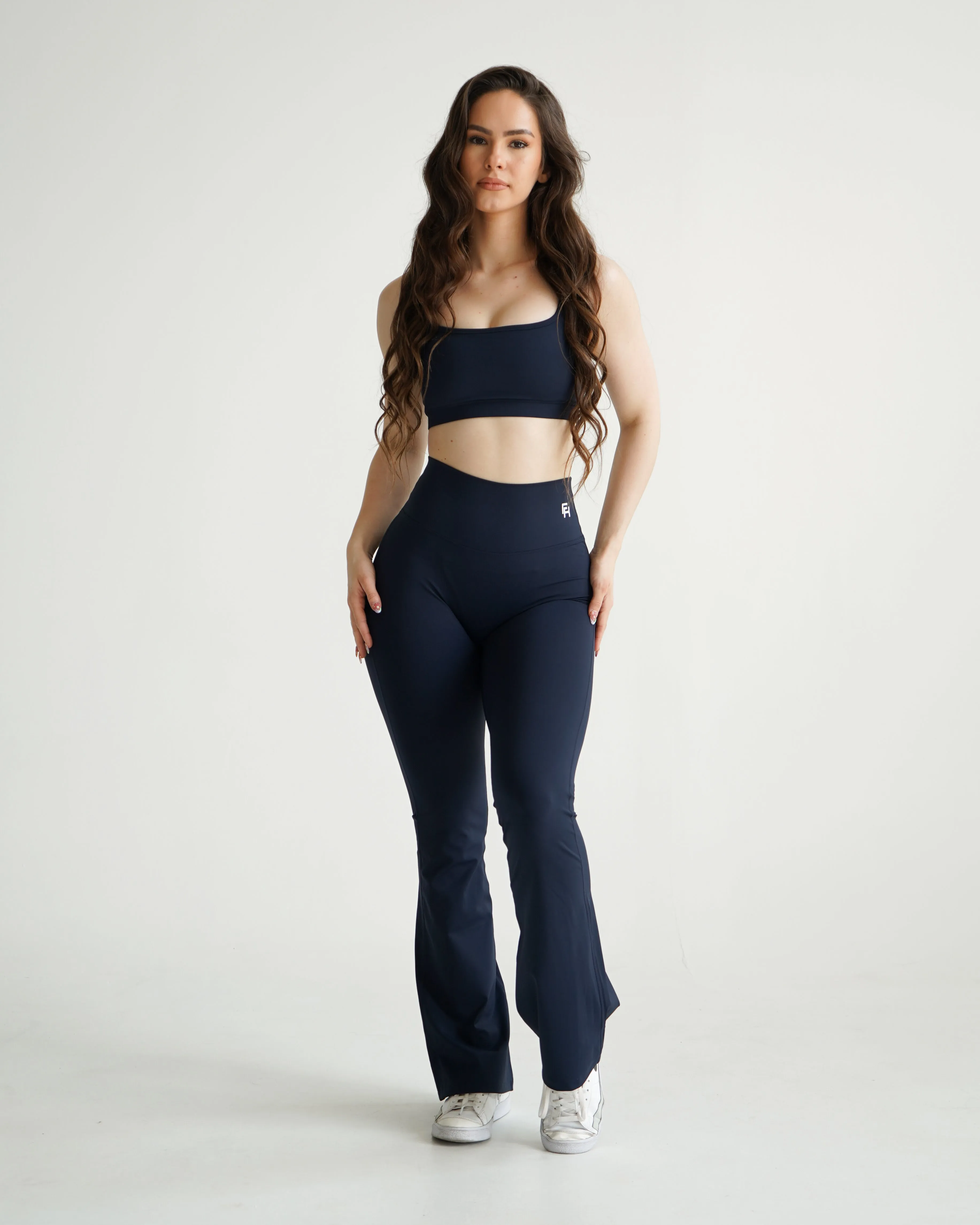 Impact Flare Leggings - Navy sold by First Health Apparel product image thumbnail 5