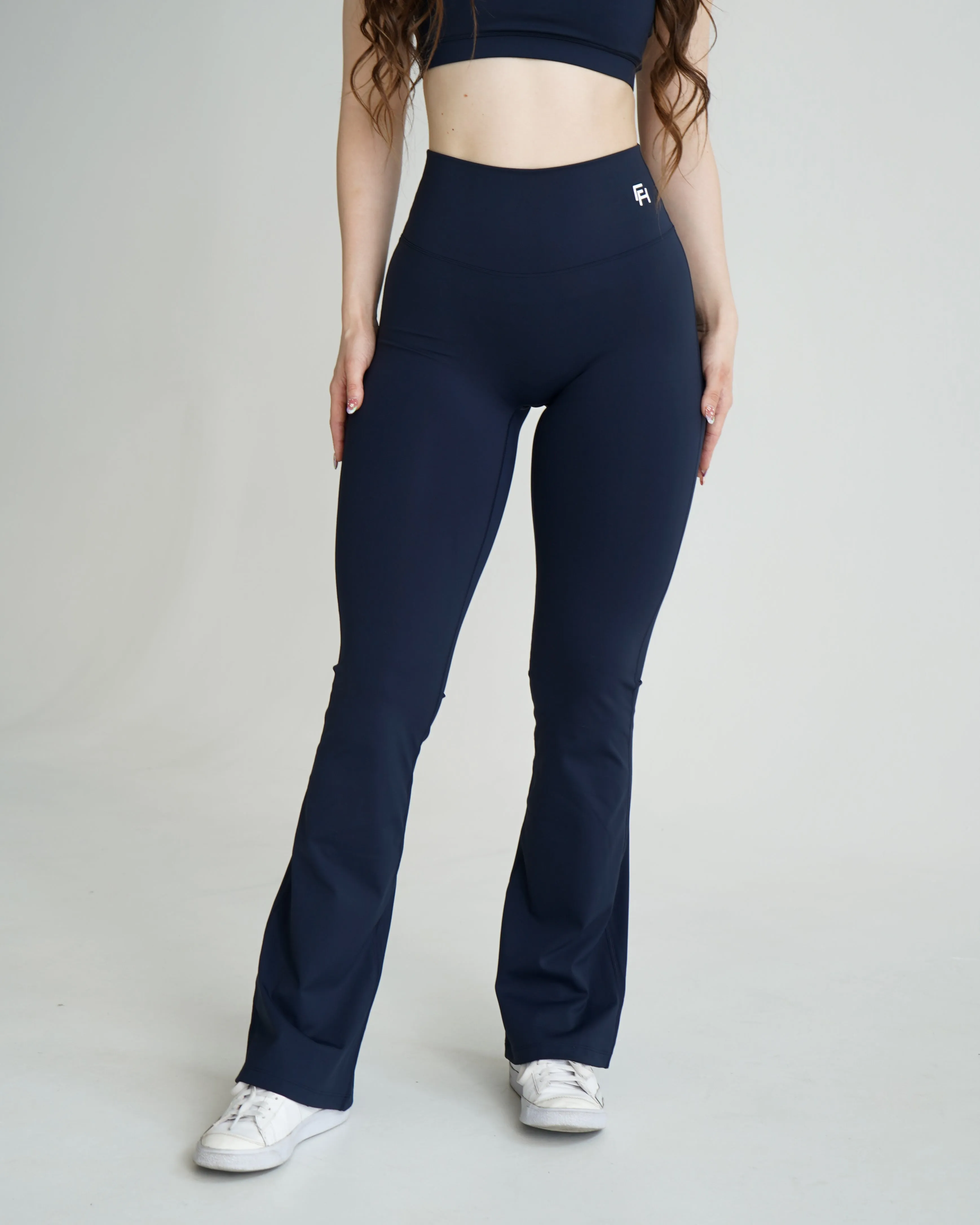 Impact Flare Leggings - Navy sold by First Health Apparel
