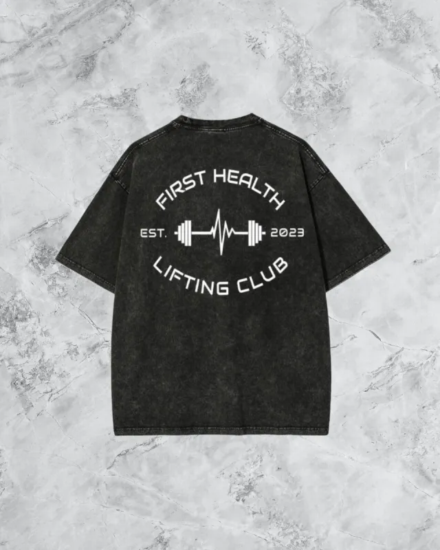OVERSIZE GRAPHIC TEE - Vintage Lifting Club sold by First Health Apparel