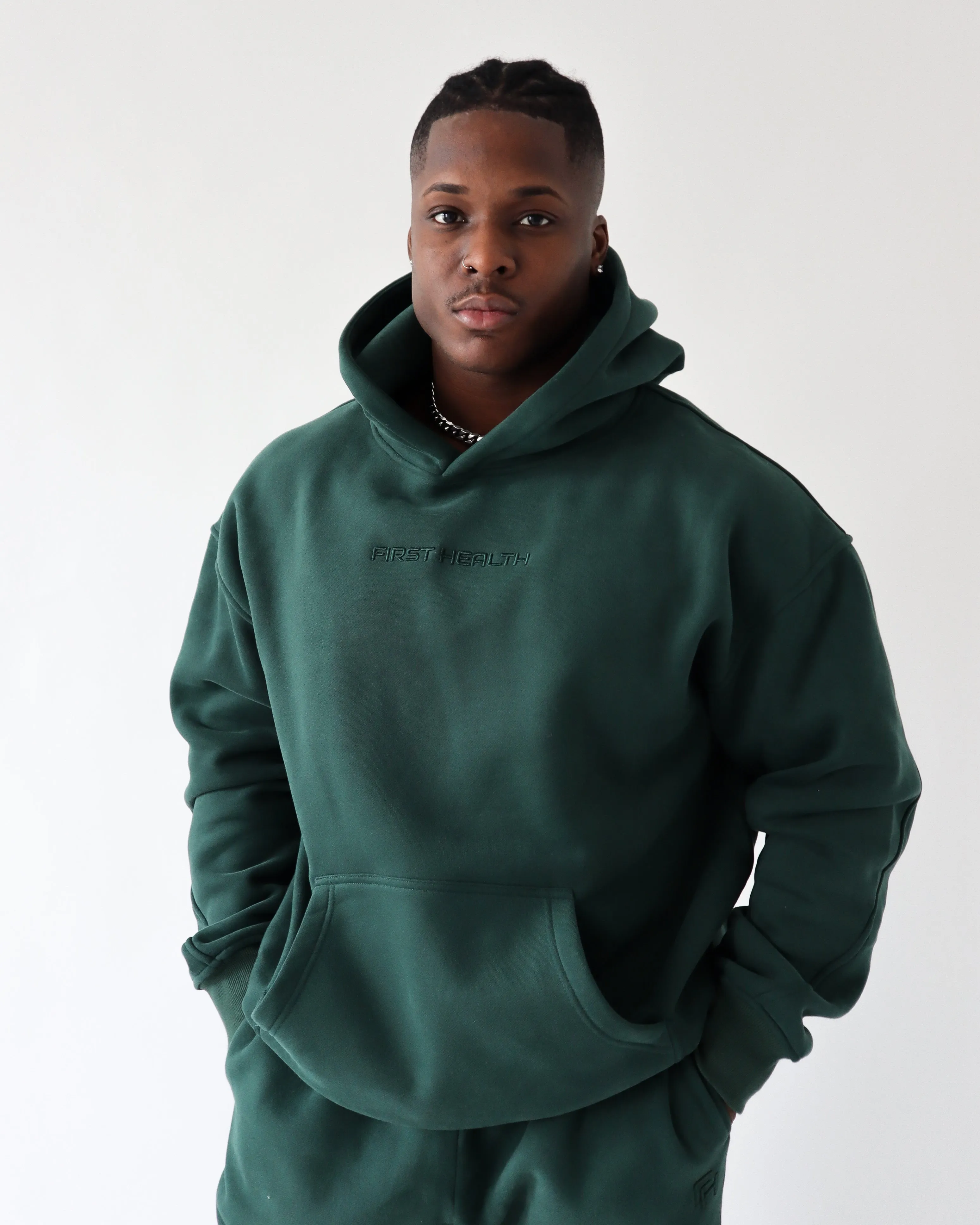 LOUNGE HOODIE - Forest sold by First Health Apparel