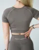 Enhance Cropped Tee - Cappuccino sold by First Health Apparel