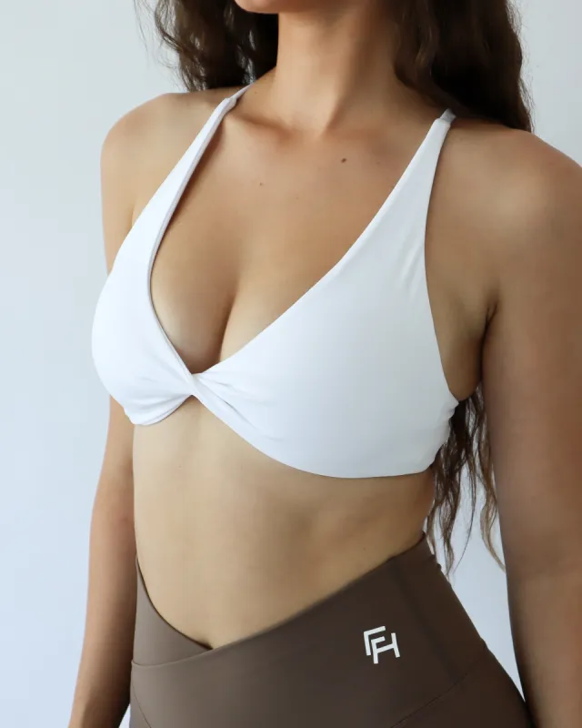 ONYX SPORTS BRA - White sold by First Health Apparel