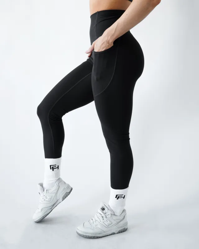 Performance Pocket Leggings - Black sold by First Health Apparel