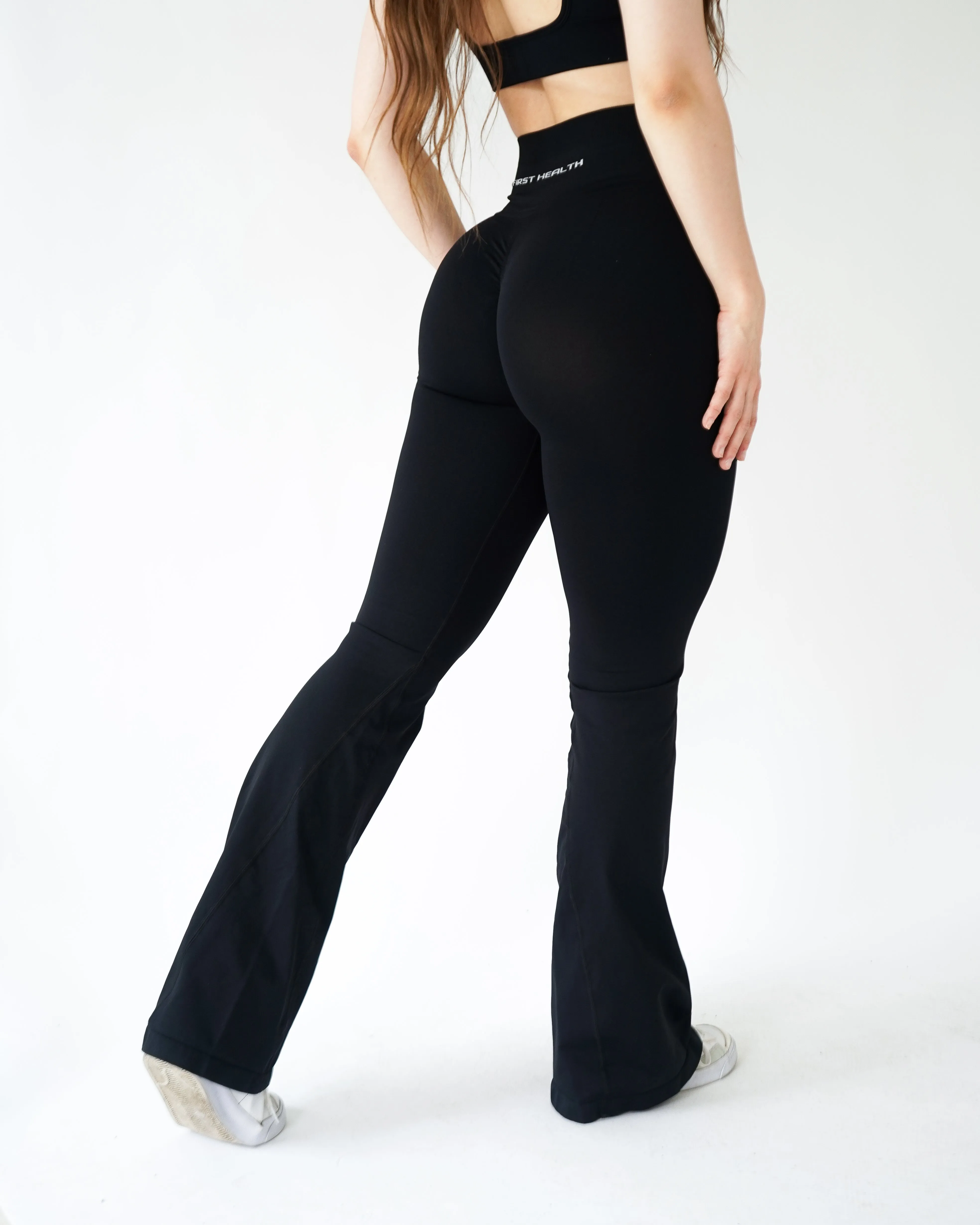 Enhance Flare Leggings - Licorice sold by First Health Apparel product image thumbnail 4