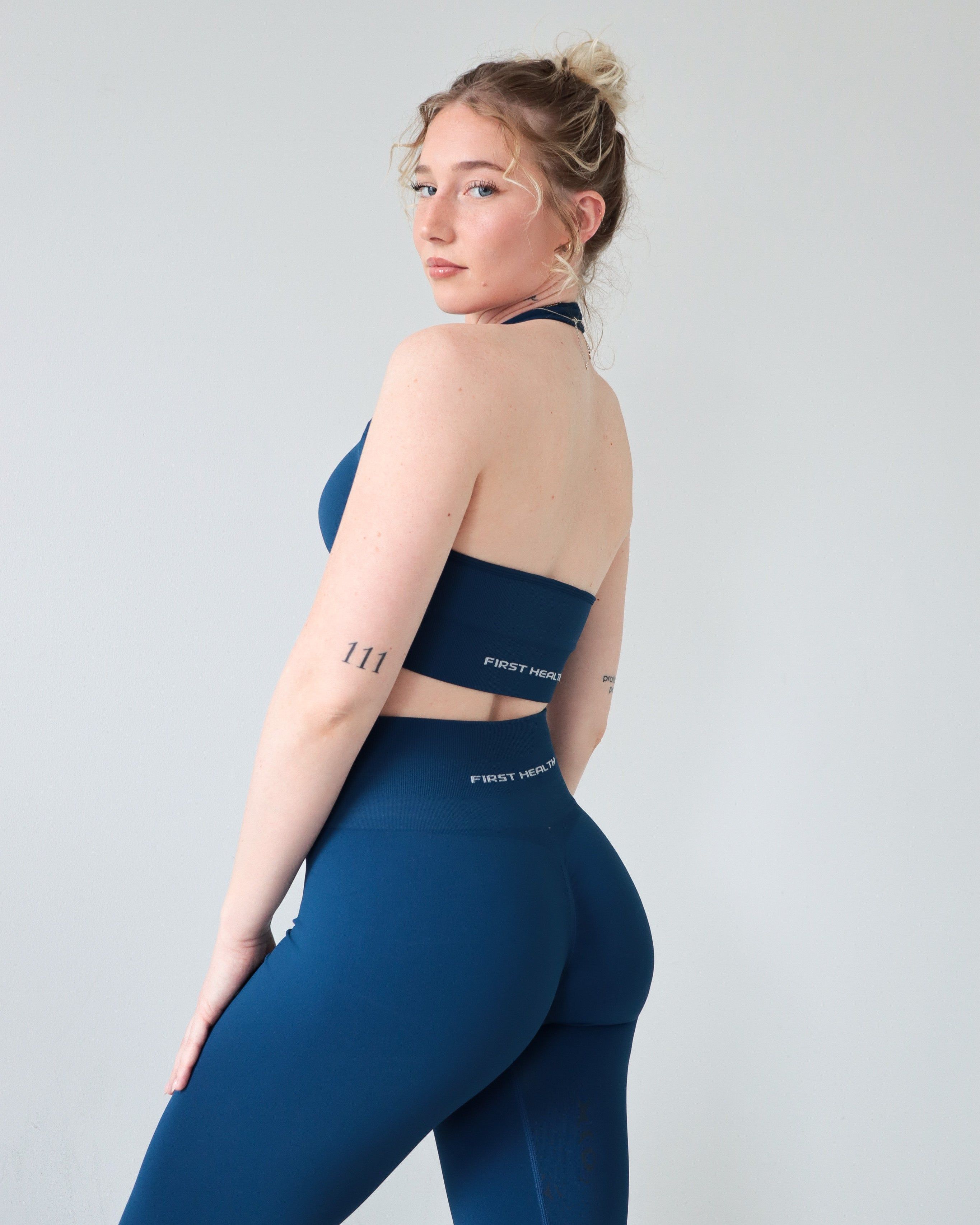 ENHANCE HALTER TOP - Azure sold by First Health Apparel product image thumbnail 2