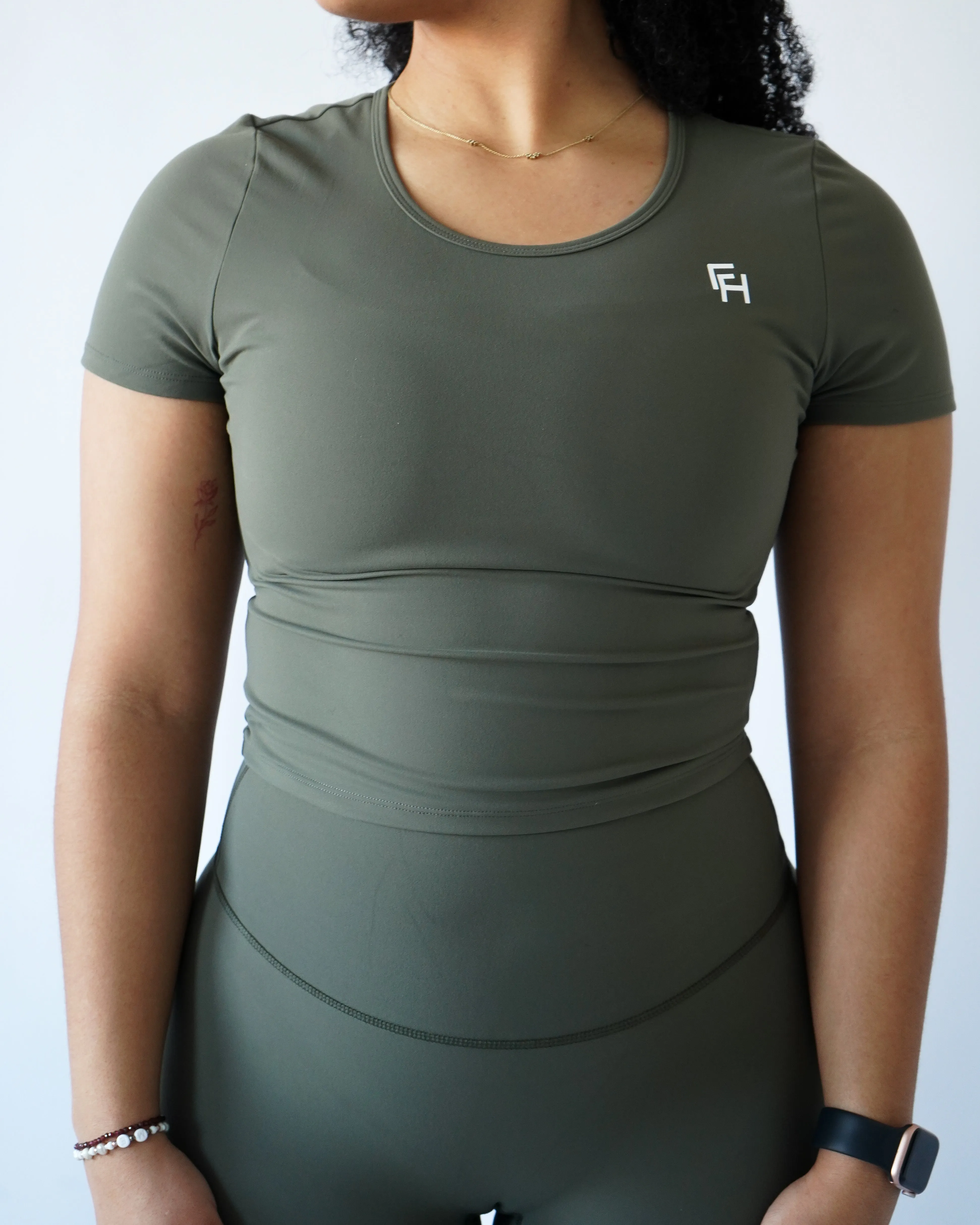 Performance Tee - Olive sold by First Health Apparel product image thumbnail 4