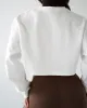 Relaxed Crop Long Sleeve - White sold by First Health Apparel