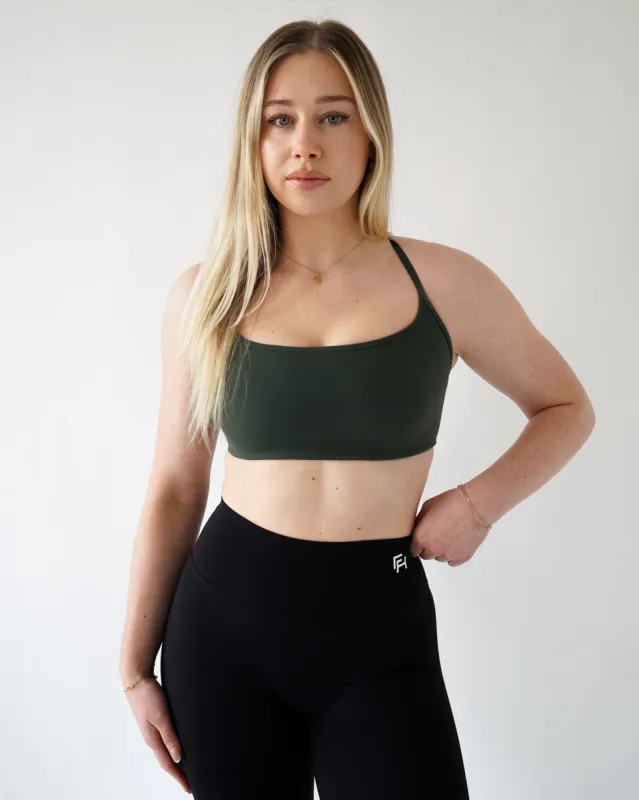 Core Sports Bra - Forest sold by First Health Apparel