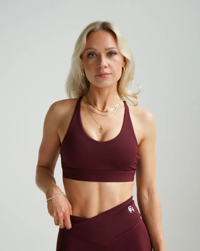 Impact Beyond Sports Bra - Wine sold by First Health Apparel