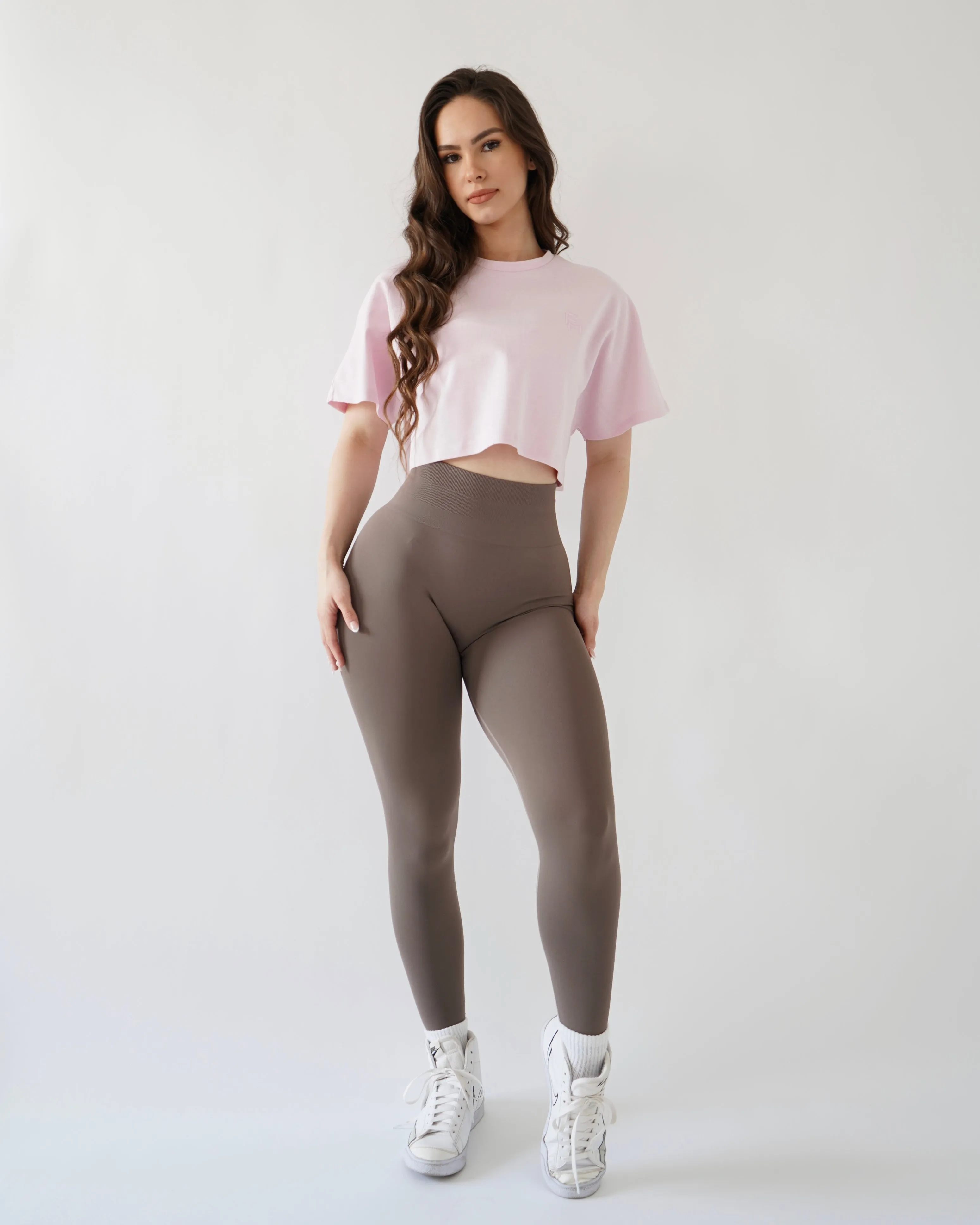 Relaxed Crop Top - Blush sold by First Health Apparel product image thumbnail 3