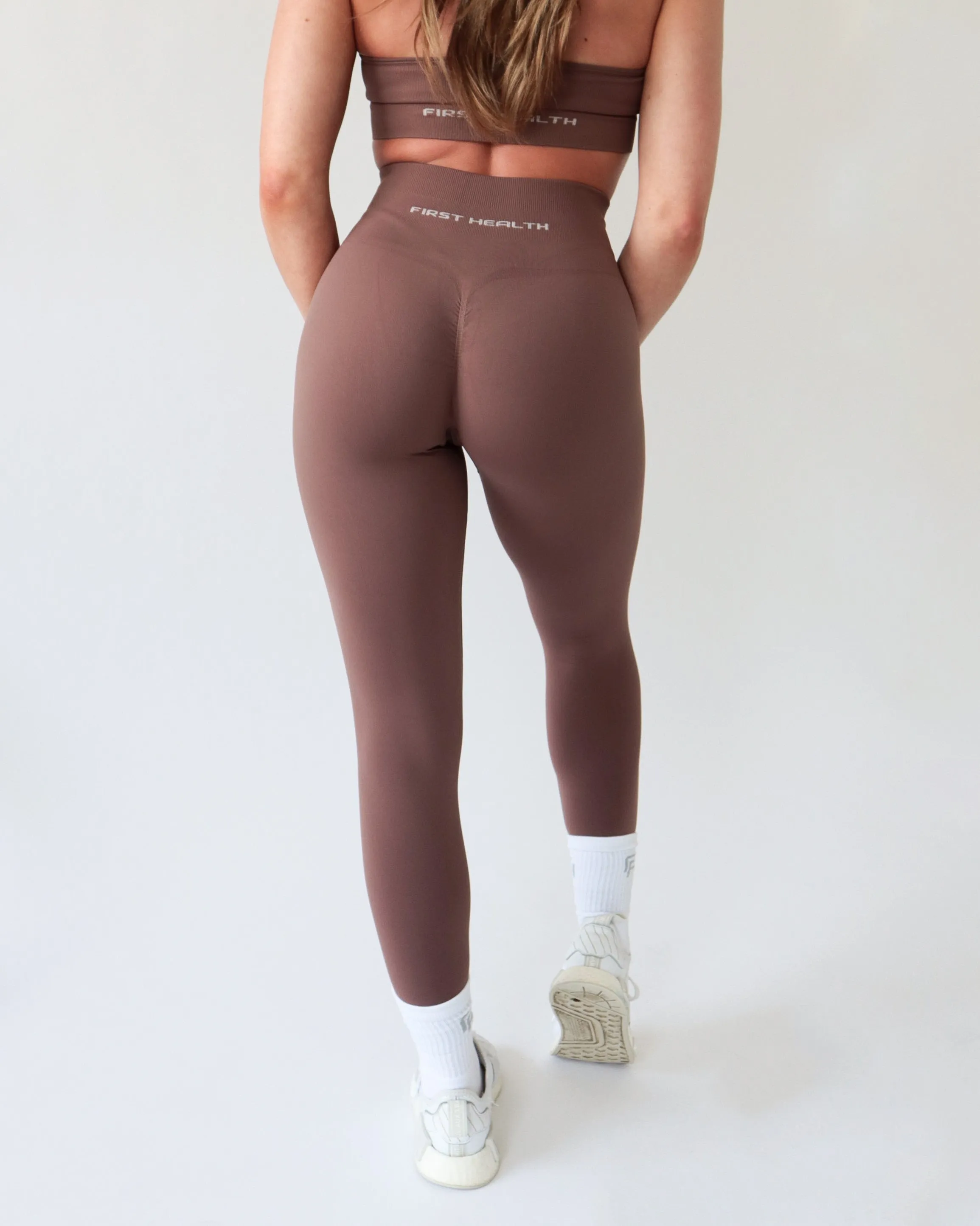 ENHANCE LEGGINGS - Cocoa sold by First Health Apparel