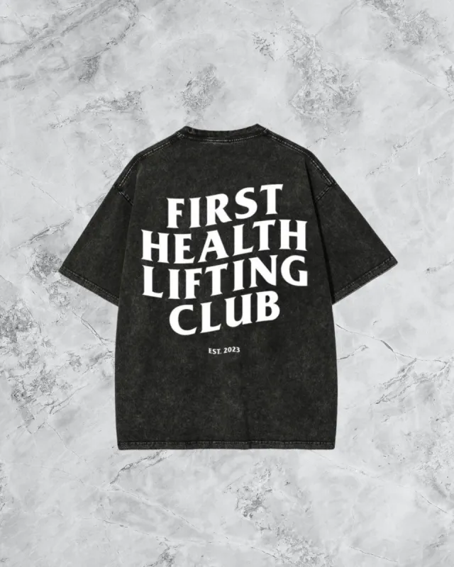 Lifting Club Tee - Black sold by First Health Apparel