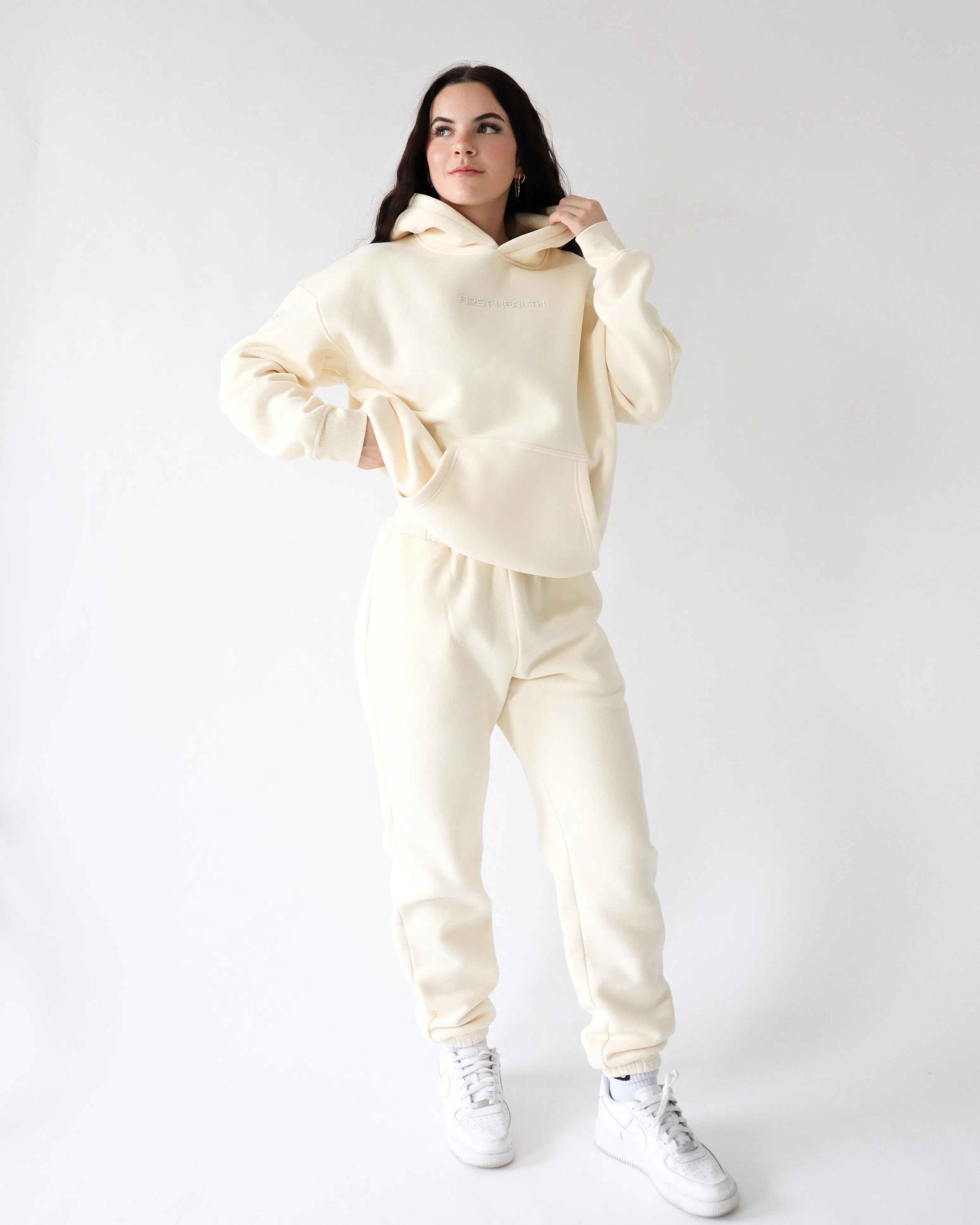 LOUNGE HOODIE - Butter sold by First Health Apparel product image thumbnail 4
