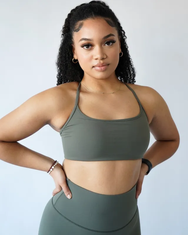 Core Sports Bra - Olive sold by First Health Apparel