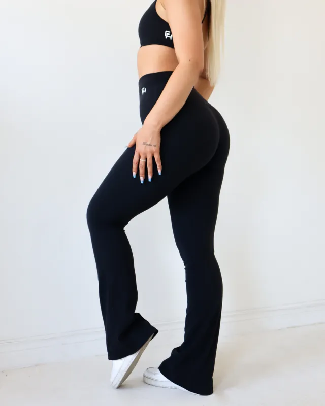 Onyx Flare Leggings - Black sold by First Health Apparel