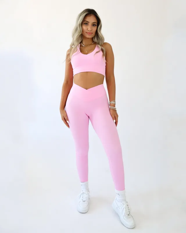ONYX LEGGINGS - Baby Pink sold by First Health Apparel