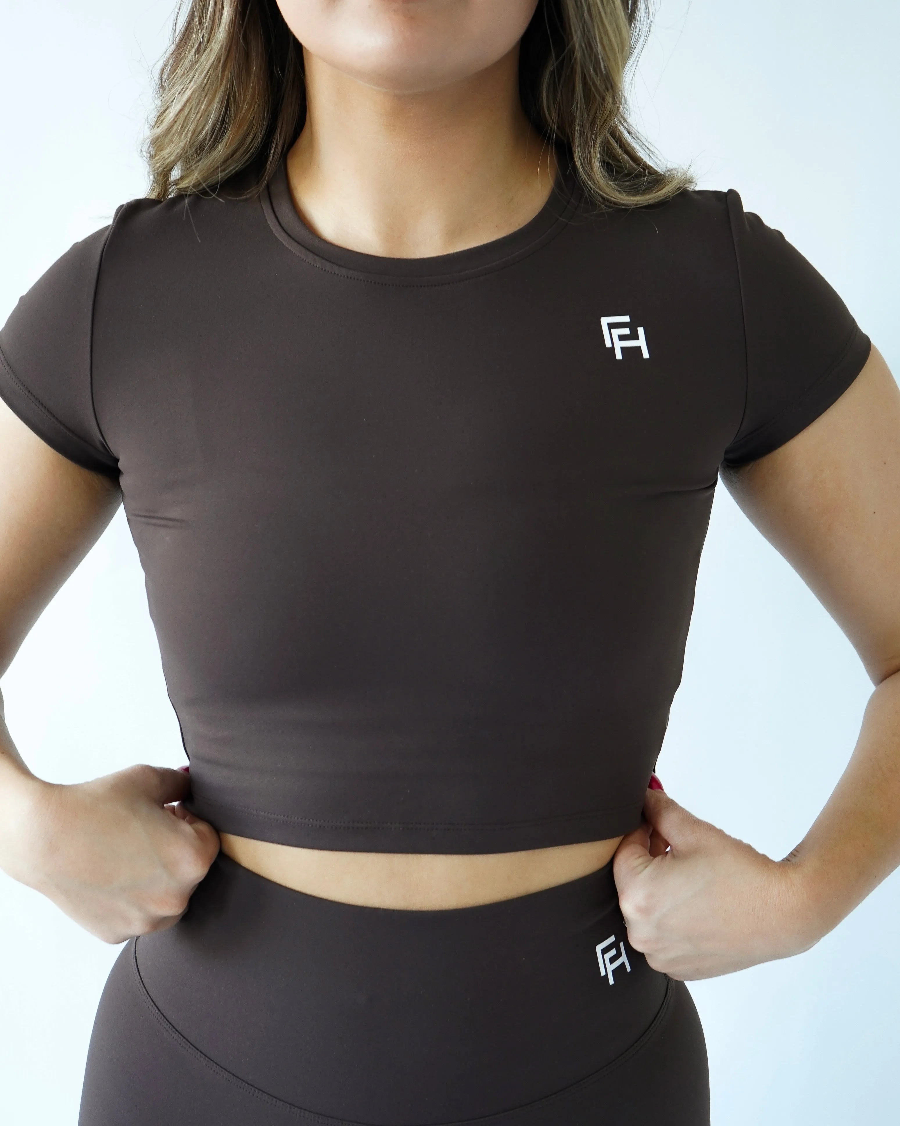 Onyx Cropped Tee - Teddy sold by First Health Apparel product image thumbnail 4