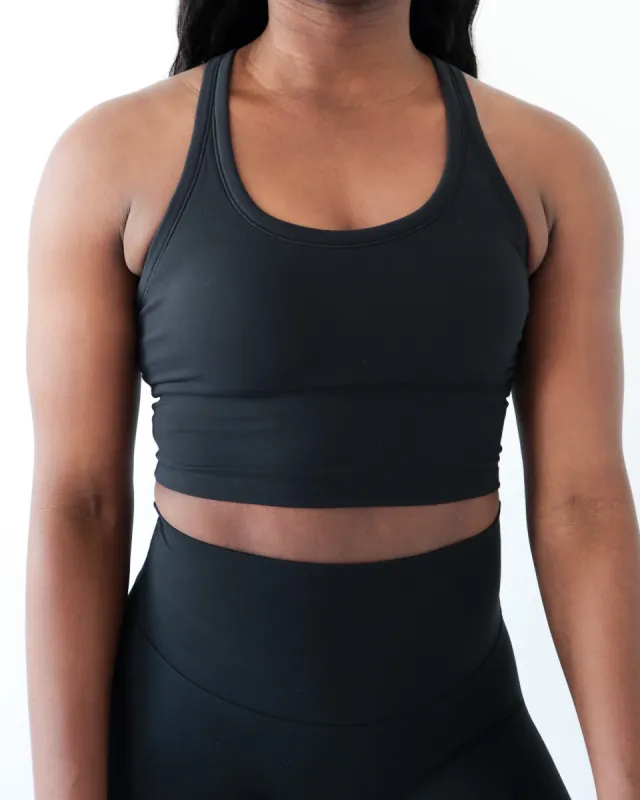 PERFORMANCE RACERBACK TOP - Black sold by First Health Apparel