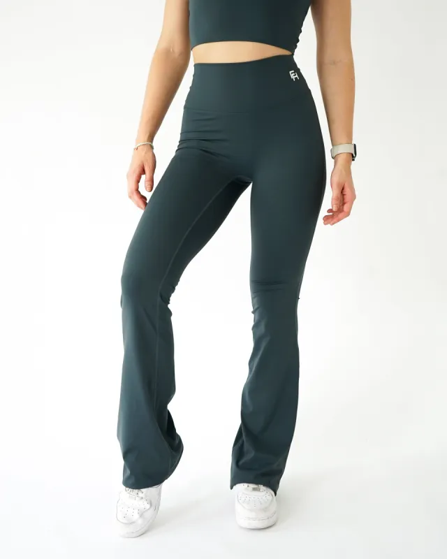 Impact Flare Leggings - Emerald sold by First Health Apparel