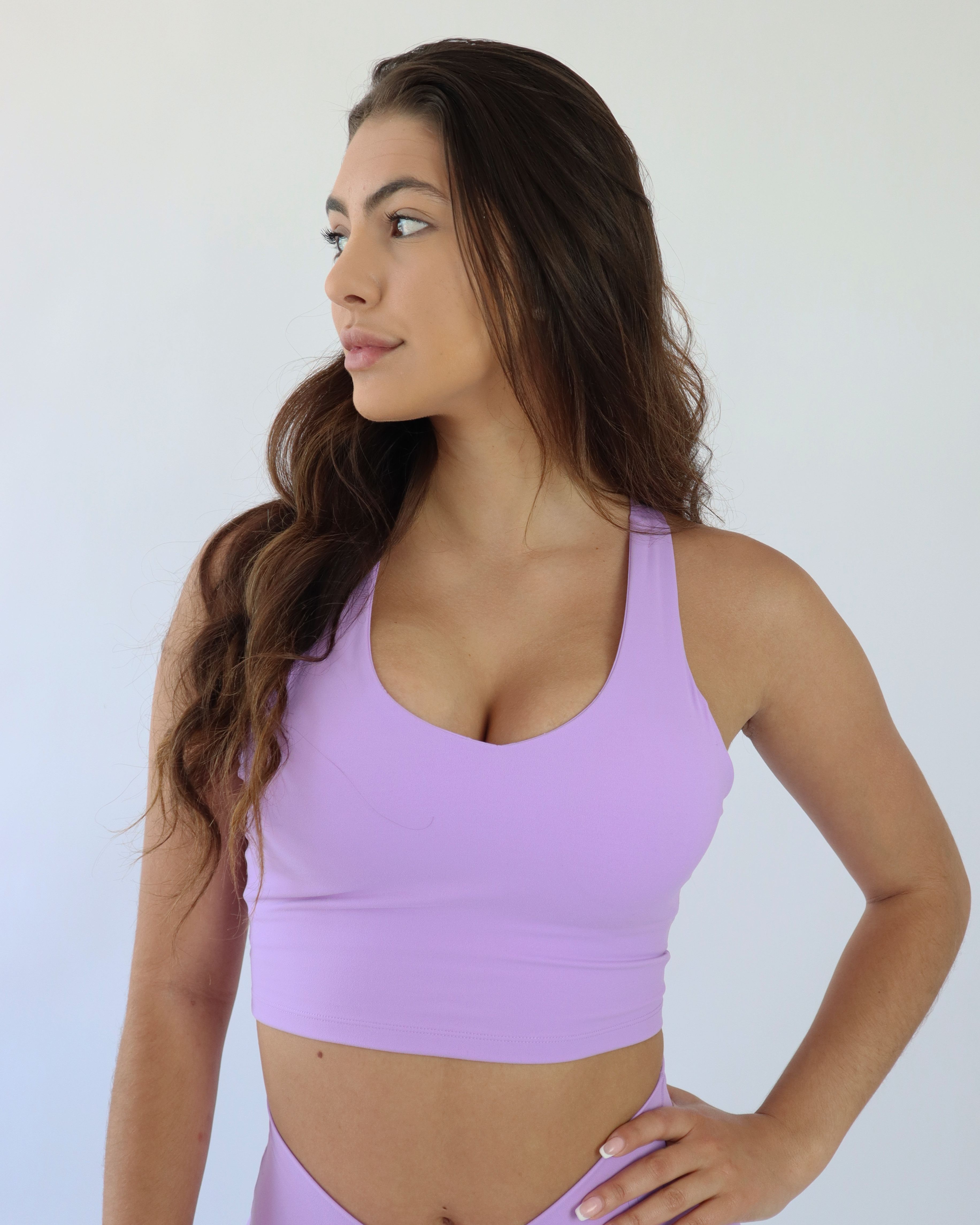 ONYX CROP TOP - Lilac sold by First Health Apparel product image thumbnail 3
