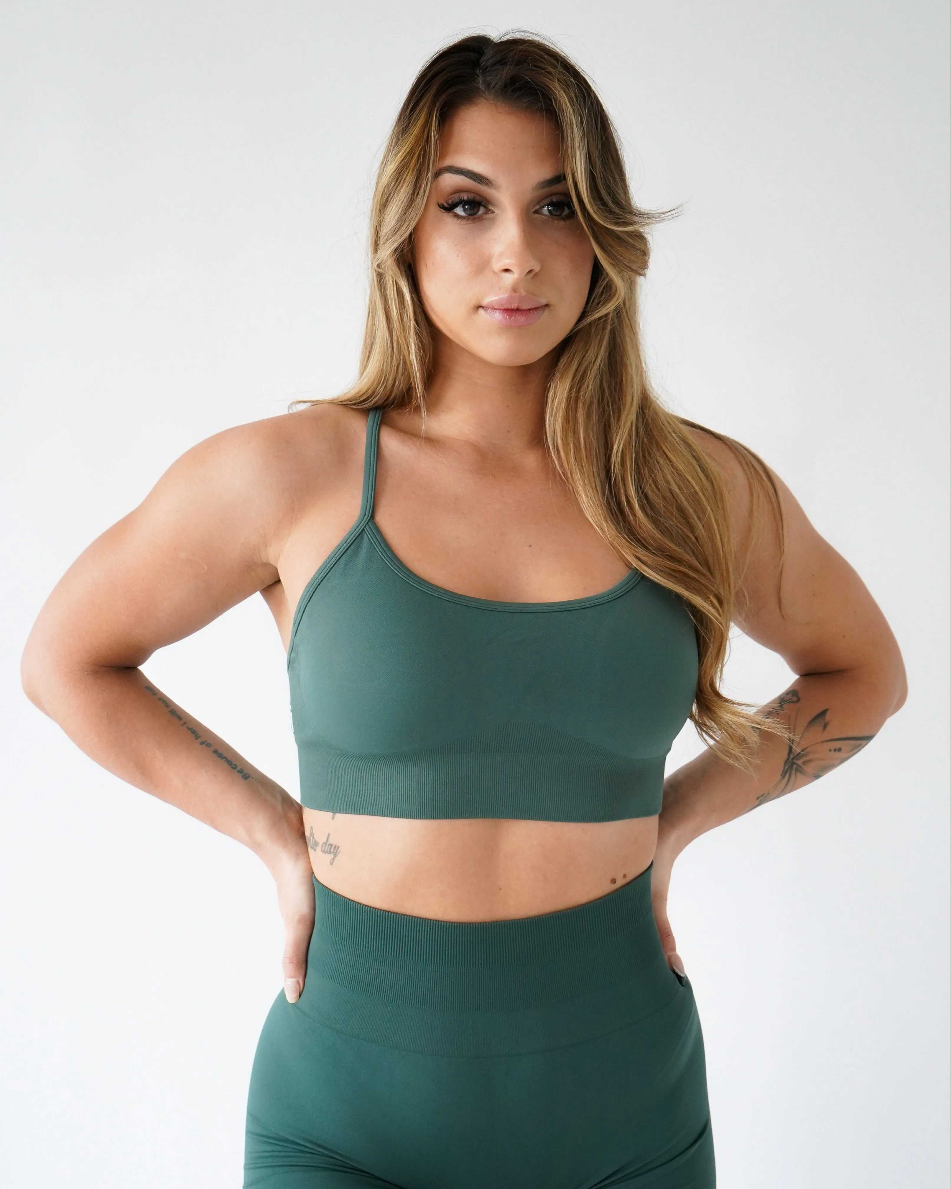 Enhance Adjustable Sports Bra - Forest sold by First Health Apparel