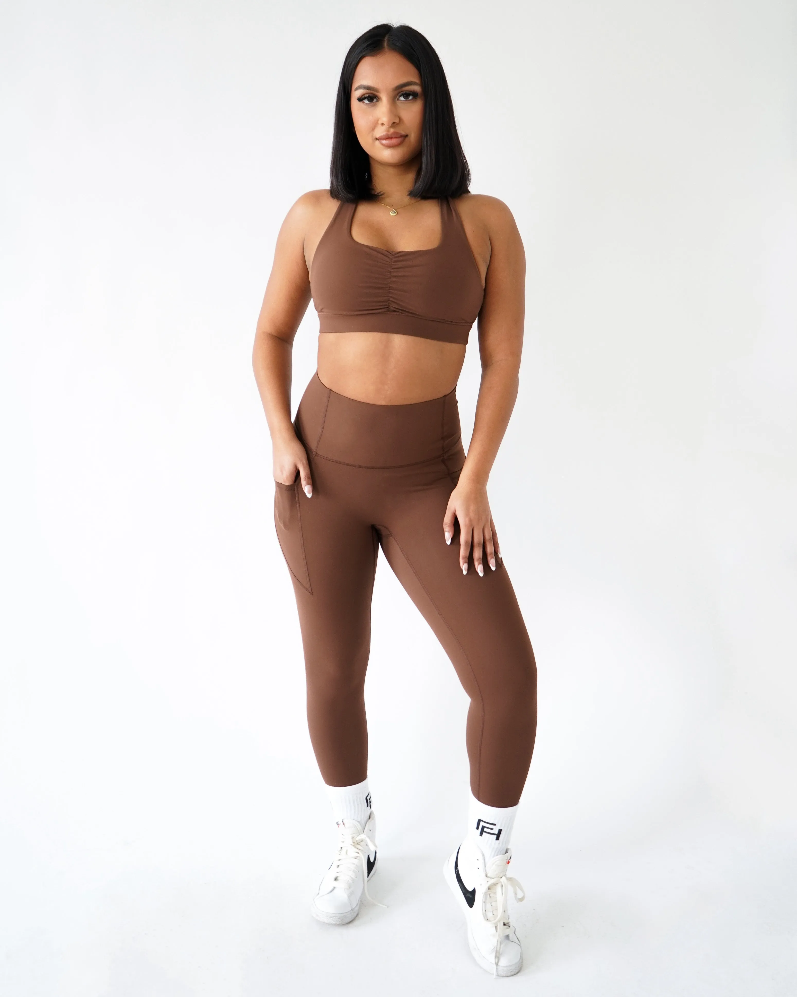 Performance Pocket Leggings - Clay sold by First Health Apparel product image thumbnail 3