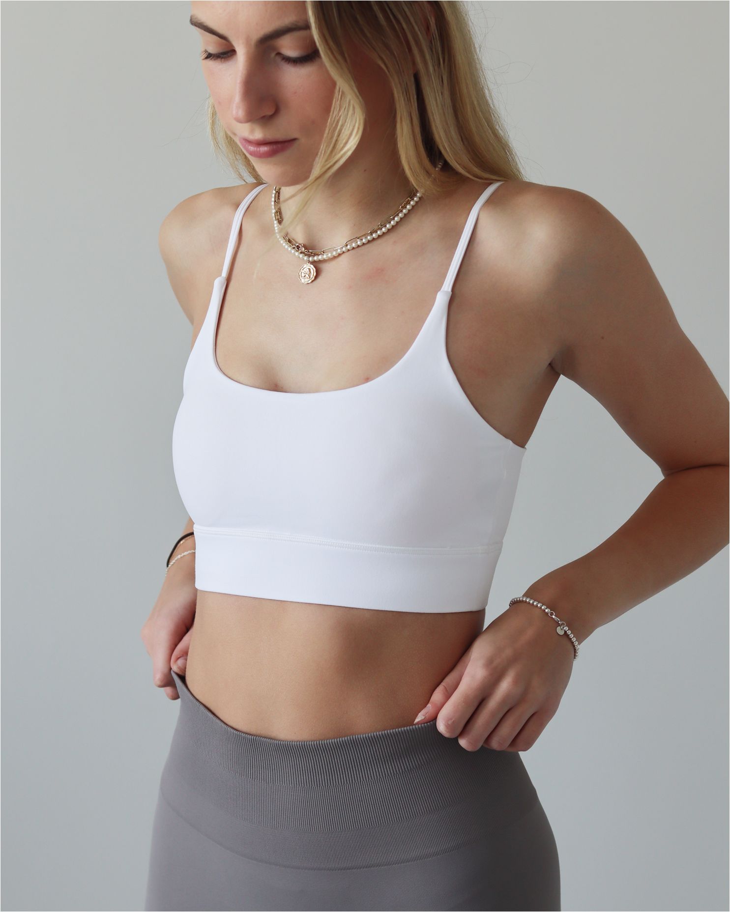 ADAPT SPORTS BRA — White sold by First Health Apparel
