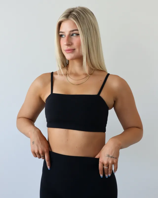 Onyx Bandeau Sports Bra - Black sold by First Health Apparel