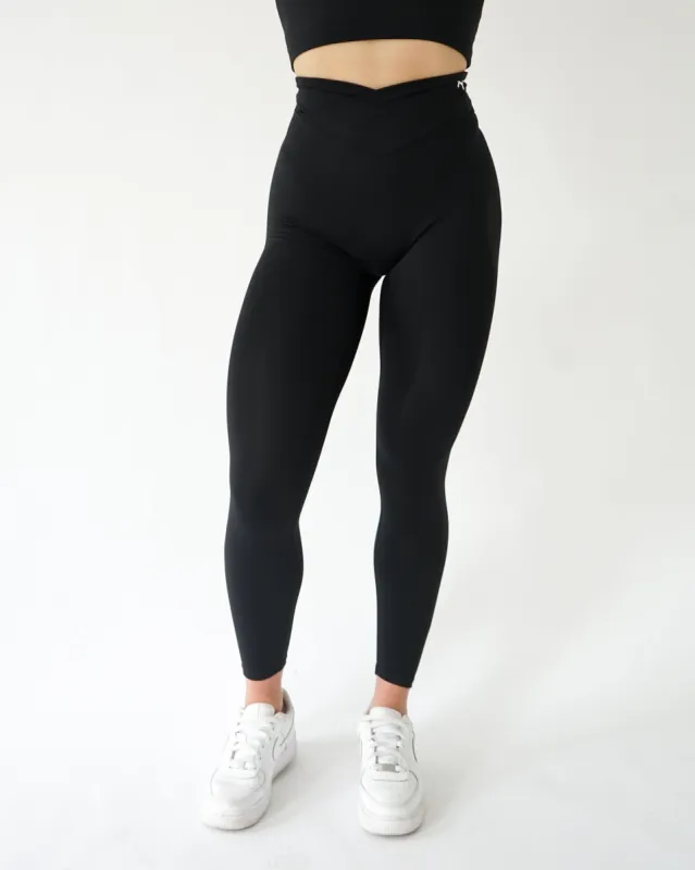 Impact V-Waist Leggings - Black sold by First Health Apparel