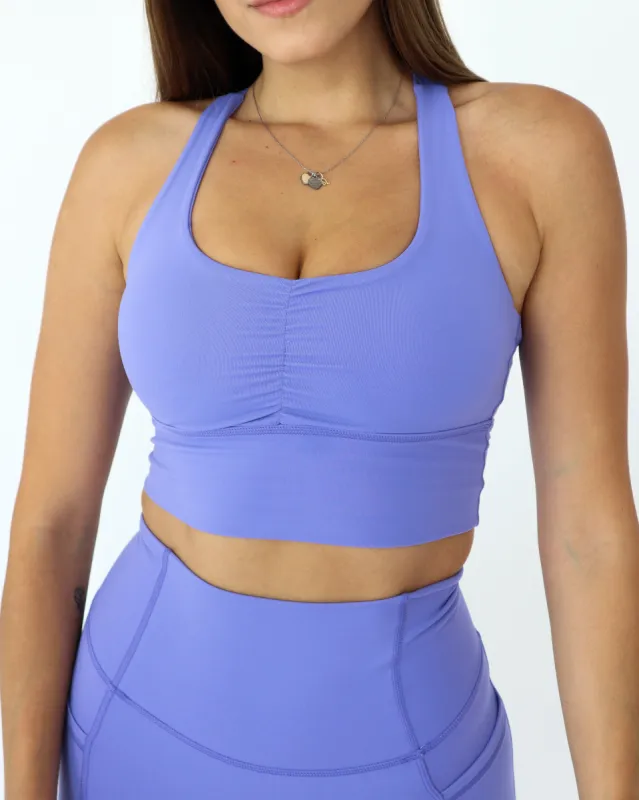 PERFORMANCE SCRUNCH BRA - Very Peri sold by First Health Apparel