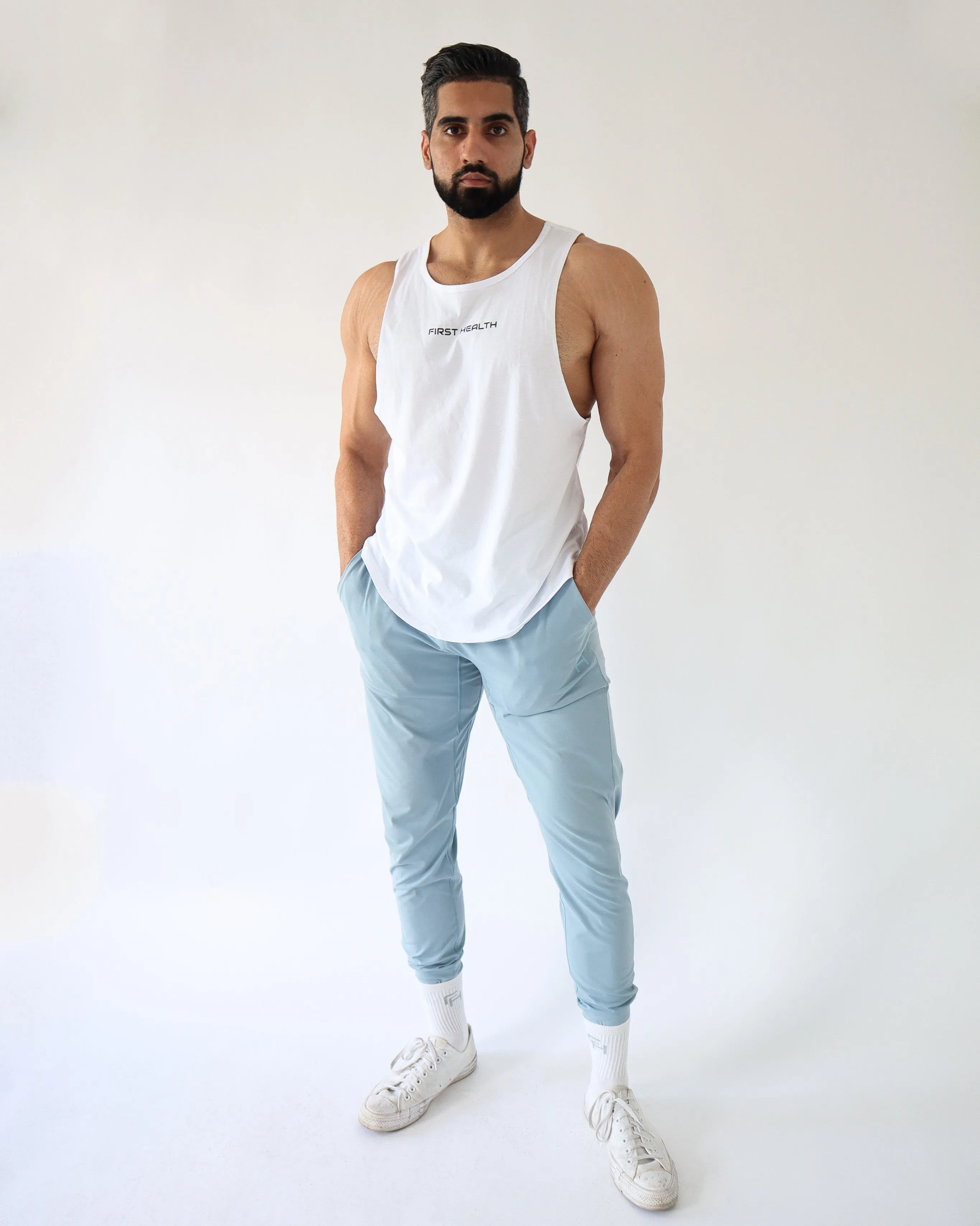 VITAL TANK TOP- White sold by First Health Apparel product image thumbnail 4