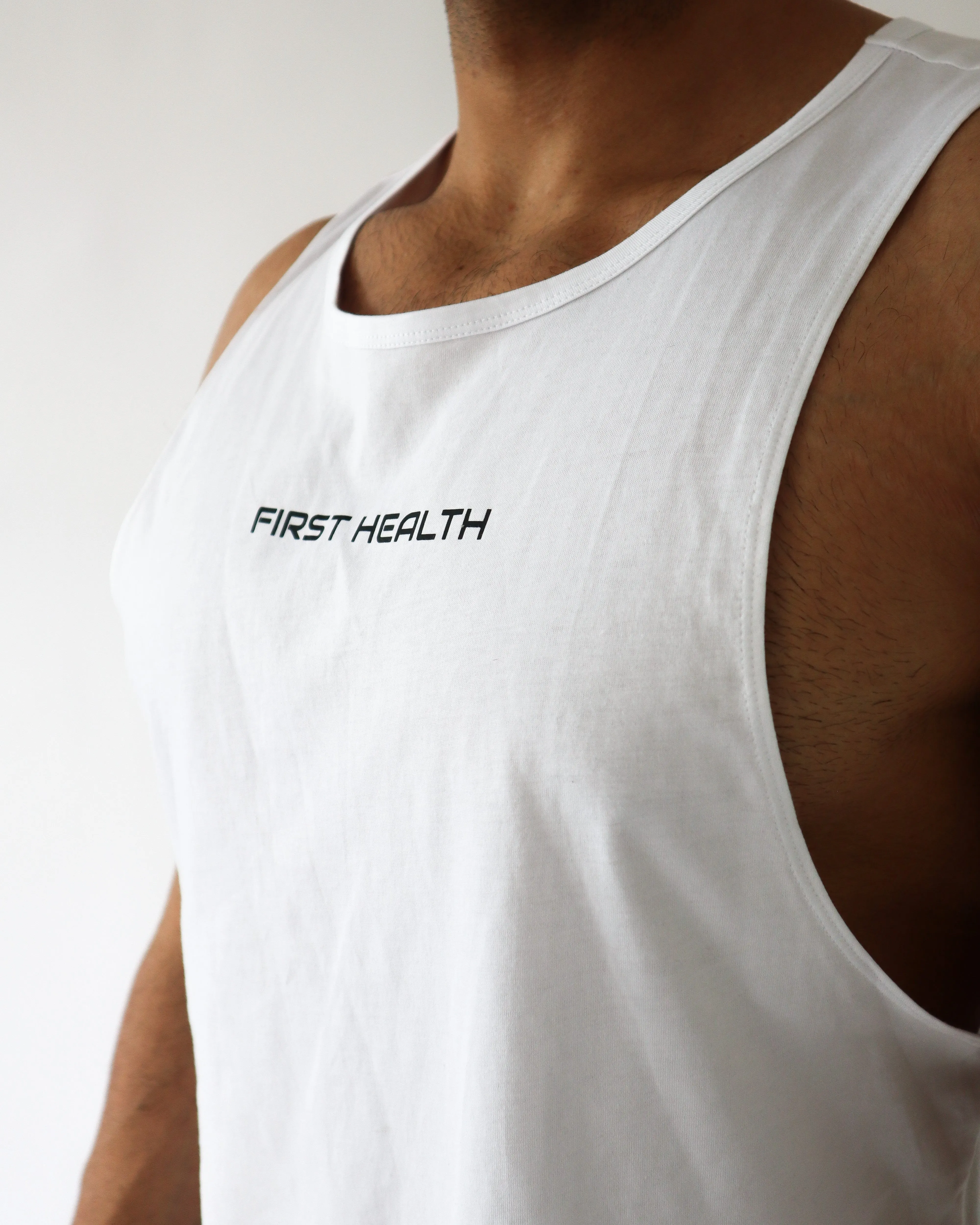 VITAL TANK TOP- White sold by First Health Apparel product image thumbnail 5