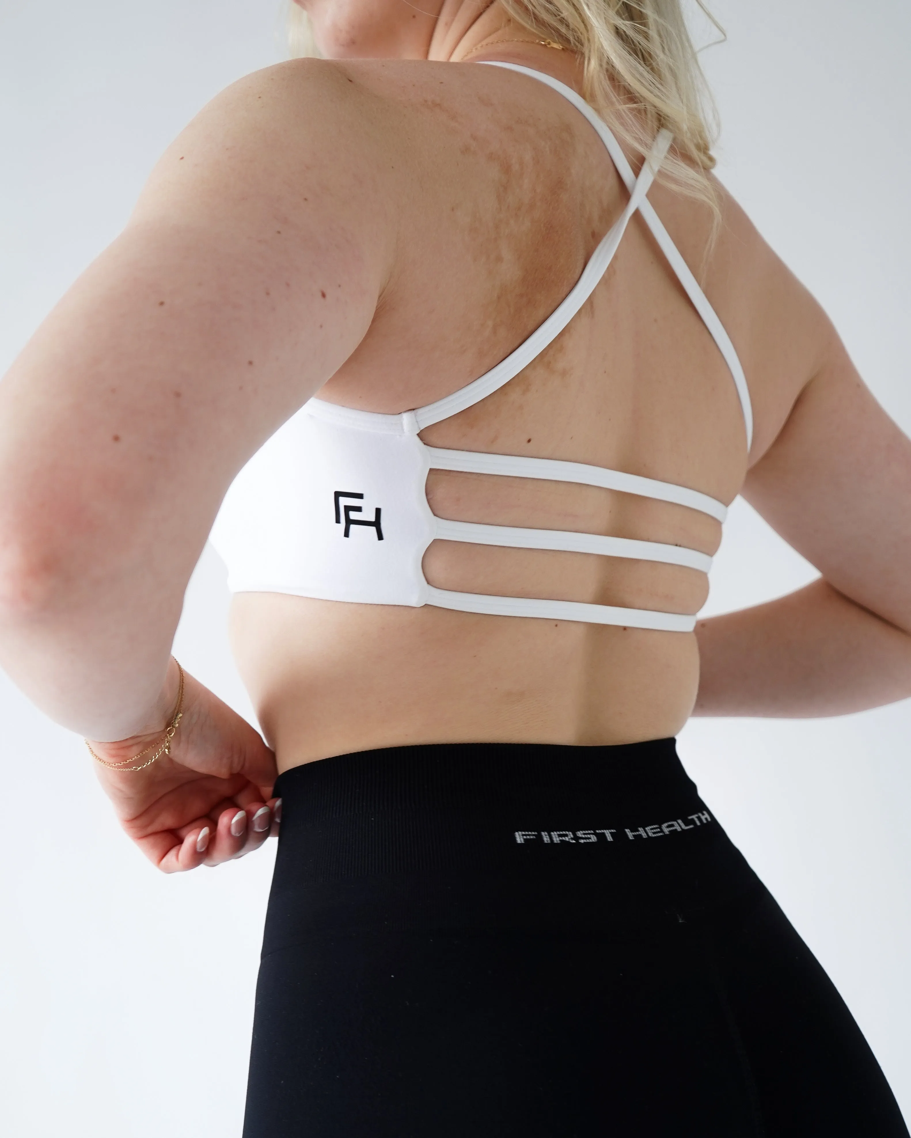 Core Sports Bra - White sold by First Health Apparel product image thumbnail 3