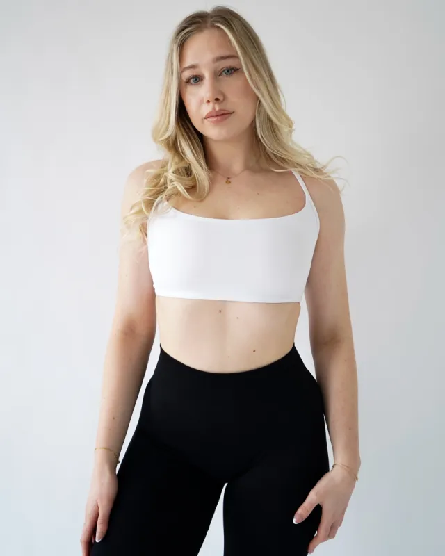 Core Sports Bra - White sold by First Health Apparel