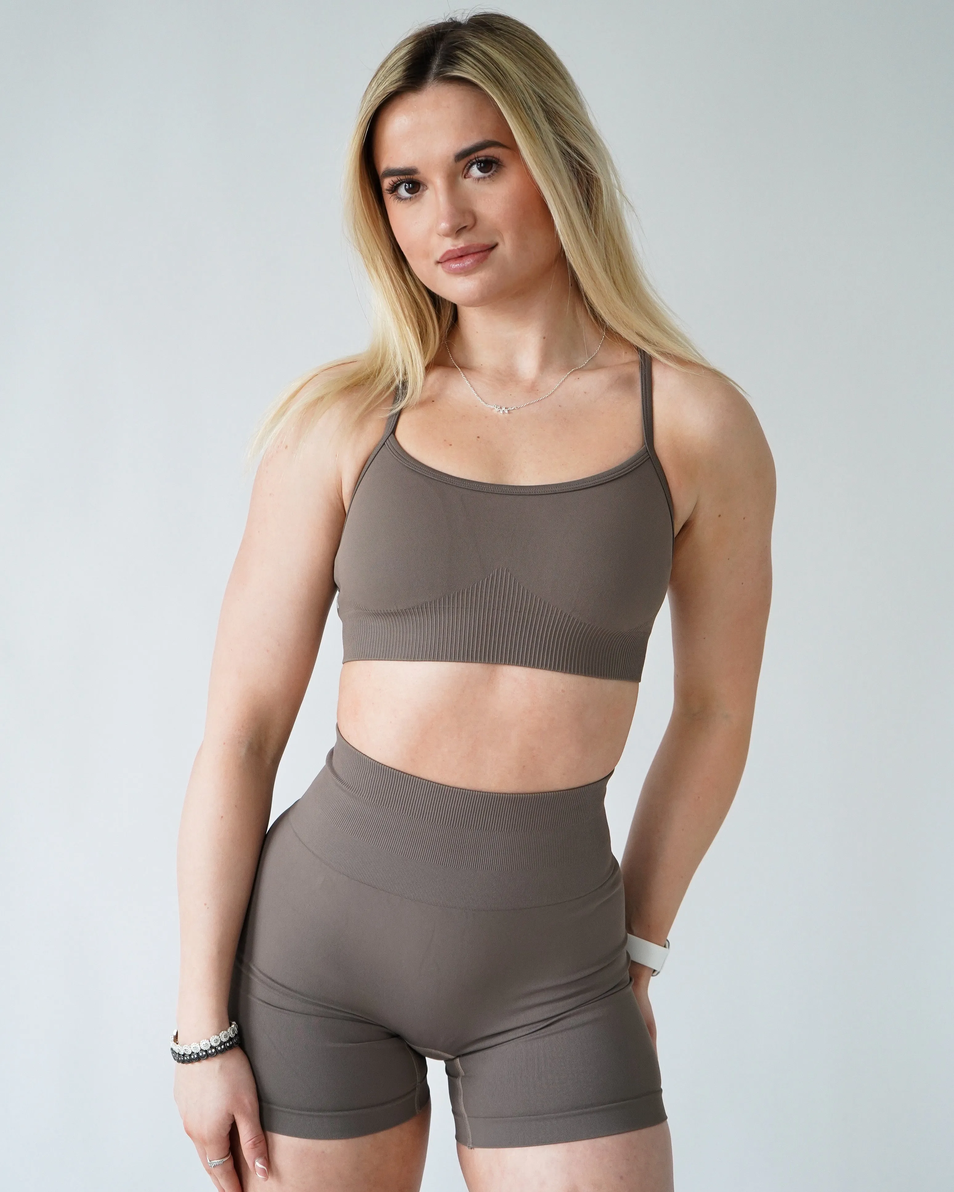 Enhance Vital Sports Bra - Cappuccino sold by First Health Apparel