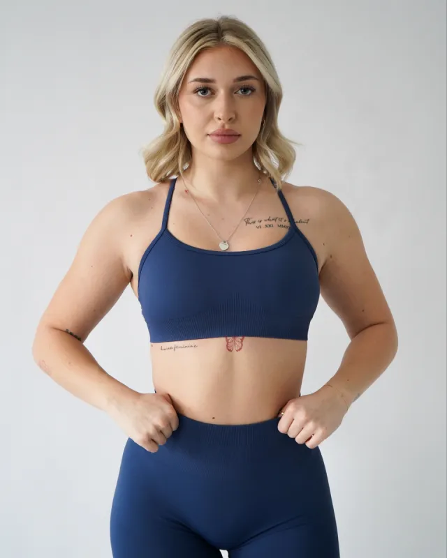 Enhance Vital Sports Bra - Denim sold by First Health Apparel