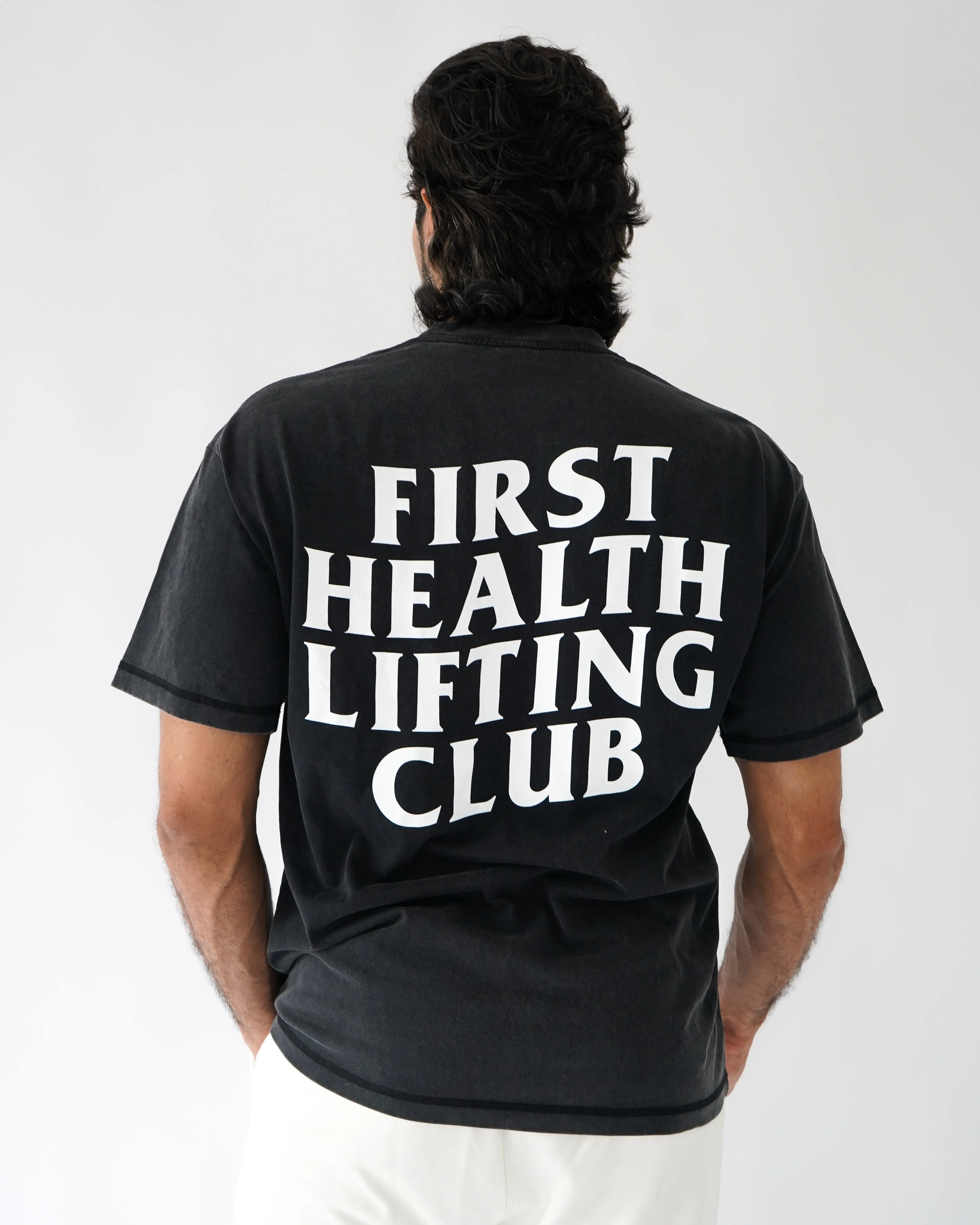 Lifting Club Tee - Black sold by First Health Apparel product image thumbnail 2