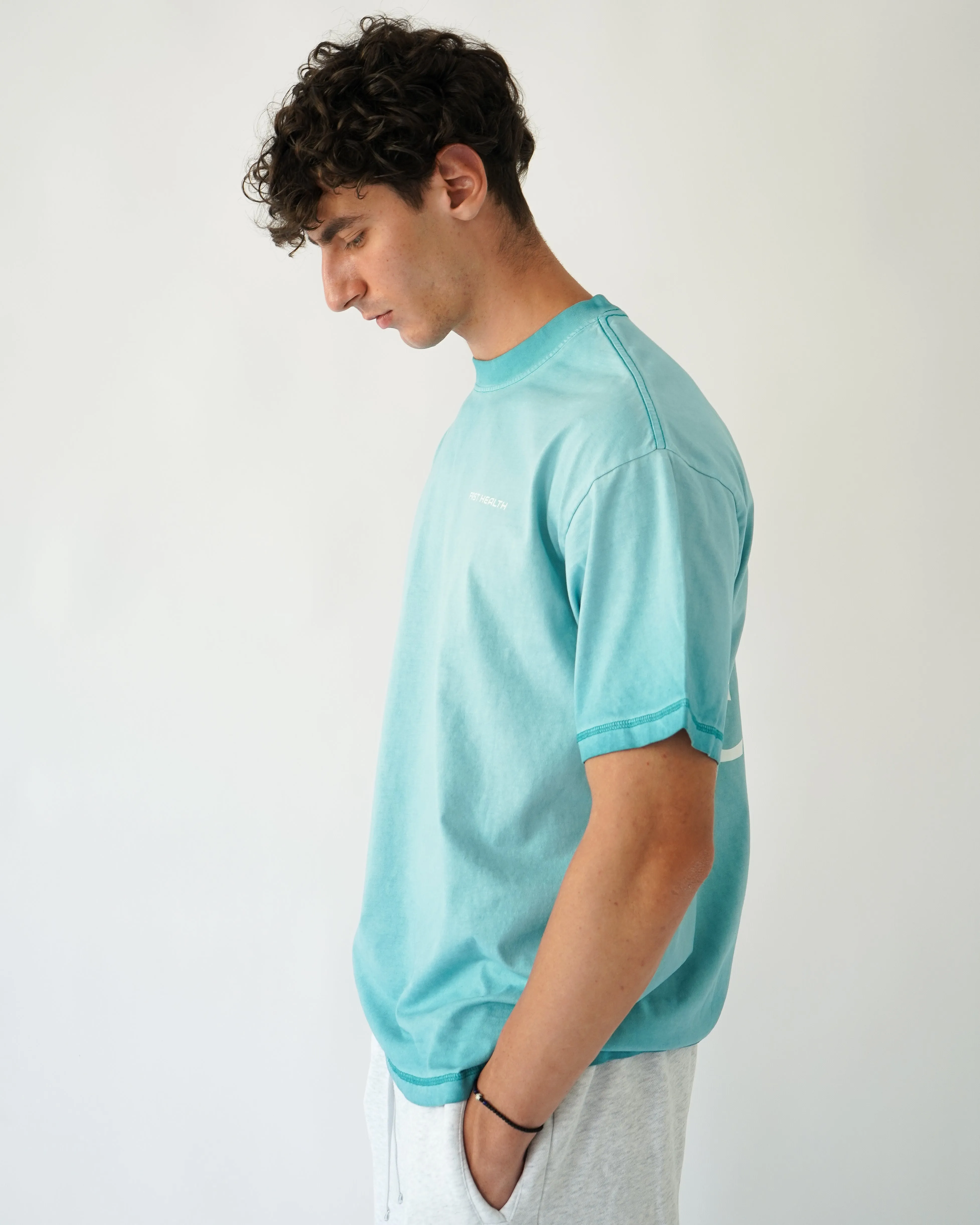 Lifting Club Tee - Turquoise sold by First Health Apparel product image thumbnail 4