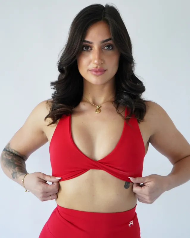 Flex Twist Sports Bra - Chili sold by First Health Apparel
