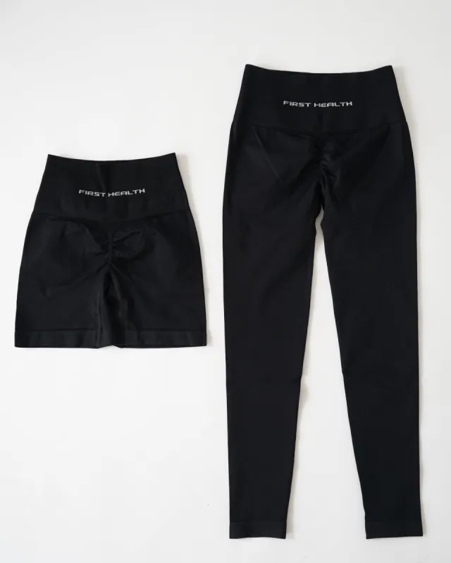 Enhance Leggings & Biker Shorts Pack - Licorice sold by First Health Apparel