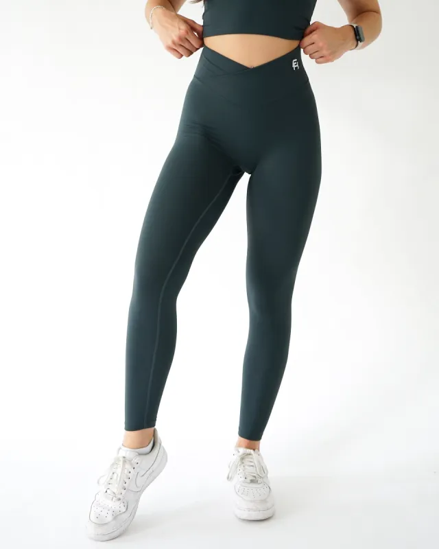 Impact V-Waist Leggings - Emerald sold by First Health Apparel
